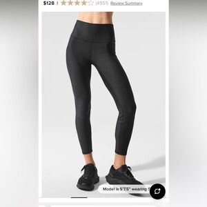 7/8 High-Waisted Black Leggings